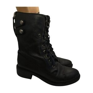 Sam Edelman Women's Darwin Black Leather Lace Up Boots/Booties Size 7.5M